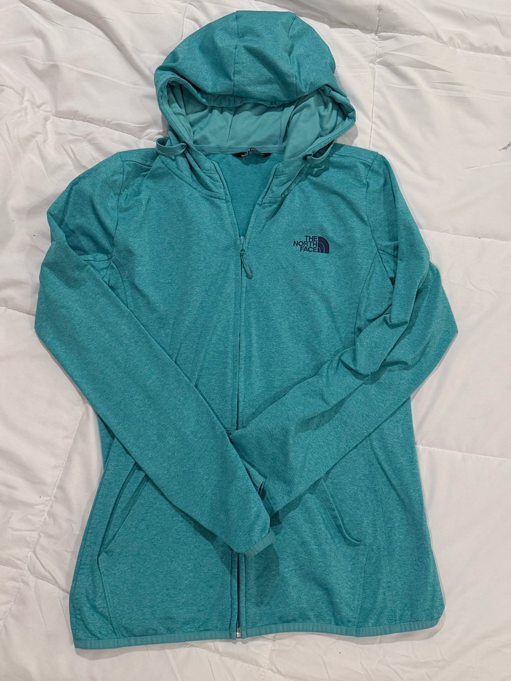 The North Face Women's Teal Full-Zip Hoodie Jacket